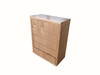 HIGHLAND TALLBOY WITH 5 DRAWERS - NATURAL WITH A CLEAR LACQUER FINISH