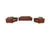 NAILAH 3 + 2 +1 SEATER LEATHERETTE  SOFA  LOUNGE SET - BROWN