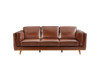 NAILAH 3 + 2 +1 SEATER LEATHERETTE  SOFA  LOUNGE SET - BROWN