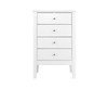 ARABELLA 4 DRAWER TALLBOY - WHITE