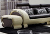 CAELAN CORNER LOUNGE SUITE( MODEL-S810) IN TOP GRAIN LEATHER + PVC - ASSORTED COLOURS