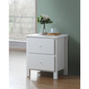 EMPRESS (AUSSIE MADE) 2 DRAWER BEDSIDE TABLE WITH EXTENSION RUNNERS - 700(H) x 550(W) - ASSORTED COLOURS