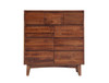 EUREKA 9 DRAWER TALLBOY (MODEL-16-9-14-14-1-3-12-5 ) - 1200(H) X 1200(W) - HAZELNUT