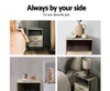 KELLAN 2 DRAWER BEDSIDE TABLE - AS PICTURED