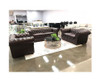 ALONDRA 3+2+1 SEATER GENUINE LEATHER SOFA LOUNGE SET - BROWN