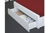 DOUBLE CASTRO BOOKEND BED WITH 3 STORAGE DRAWERS (SIDE/SIDE/FRONT) - 1200(H) - GLOSS WHITE
