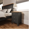 DOUBLE OR QUEEN EMMETT 3 PIECE (BEDSIDE) BEDROOM SUITE - GREY / LIGHT OAK (2 TONE)