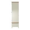 EMMETT (GA-GWR-W) 2 DOOR / 1 DRAWER WARDROBE - 1850(H) x 900(W) x 520(D) - IVORY WHITE / LIGHT OAK (2 TONE)