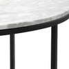 HARVEY MARBLE COFFEE TABLE - WHITE TOP / BLACK FRAME - ONLINE SPECIAL - READY TO GO - 1 ONLY