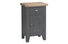 ARBETTA (TT-SCUP-CH) SMALL CUPBOARD WITH 1 DOOR & DRAWER - CHARCOAL / OAK