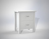 ALODIA (AUSSIE MADE) 2 DRAWER BEDSIDE TABLE - 595(H) x 550(W) x 395(D) - ASSORTED COLOURS