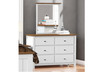 DURANT (CUSTOM MADE) 6 DRAWER DRESSING TABLE WITH MIRROR - 1630(H) x 1200(W) x 450(D) - ASSORTED COLOURS
