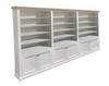 BAYSIDE (AUSSIE MADE) 6 DOOR BOOKCASE PIGEON PAIRED (3 SECTIONS) - 1800(H) x 2700(W) - ASSORTED PAINTED COLOURS