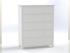 SHERBROOKE (CUSTOM MADE) 5 DRAWER TALLBOY - 939(H) x 820(W) x 450(D) - ASSORTED COLOURS