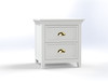LANGLEY (CUSTOM MADE) 2 DRAWER BEDSIDE TABLE - 567(H) x 500(W) x 450(D) - ASSORTED COLOURS
