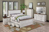 KING EPCOT (AUSSIE MADE) 4 PIECE (TALLBOY) BEDROOM SUITE  WITH UNDERBED STORAGE - ASSORTED PAINTED COLOURS
