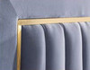 DOUBLE FRANCISCO LEATHERETTE / LINEN / VELVET FANCY BED WITH METAL BEDHEAD FRAME - ASSORTED COLOURS