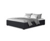 QUEEN ARMANI FABRIC BED WITH GAS LIFT - CHARCOAL