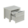 VAUGHAN 1 DRAWER BEDSIDE TABLE - 456(H) X 500(W) x 400(D) - WHITE ASH