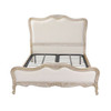 QUEEN BICHIR BED FRAME - WHITE  WASHED