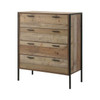 KAYN 4 DRAWER TALLBOY - 1000(H) x 840(W) - OAK FINISHED