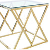 PARISIAN LAMP TABLE WITH GLASS TOP -  550(W) - GOLD
