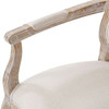 BICHIR (SET OF 2) ARM CHAIR -  FABRIC BEIGE / WHITE WASHED