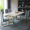 JANNA DINING TABLE ONLY - 1800(W) x 900(D) - TITANIUM GOLD