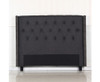 CLOVER QUEEN FABRIC HEADBOARD - CHARCOAL