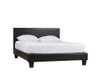 DOUBLE JOSHUA LEATHERETTE  BED FRAME - BLACK / BROWN