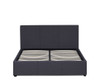 KING UMBREON LINEN FABRIC FRONT GAS LIFT BED FRAME - CHARCOAL