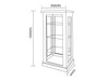 ARMIN (AUSSIE MADE) SOLID TIMBER DISPLAY CABINET - 1200(H) x 530(W) x 400(D) - ASSORTED COLOURS