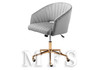 BERNARD VELVET OFFICE CHAIR - GREY - 1 ONLY - ONLINE SPECIAL - READY TO GO