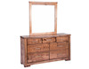 RUSTICED (AUSSIE MADE) DOUBLE OR QUEEN 5 PIECE (DRESSER) BEDROOM SUITE - ASSORTED COLOURS