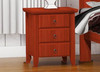 MANILLA (AUSSIE MADE) 3 DRAWER BEDSIDE TABLE - ASSORTED STAINED COLOURS