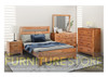 BUSTIN (AUSSIE MADE) KING 3 PIECE (BEDSIDE) BEDROOM SUITE - ASSORTED STAINED COLOURS