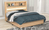 KING SEASHORE BOOKEND BEDHEAD WITH PREMIUM KING ENSEMBLE BASE (2 SECTIONS) - 1 ONLY - ONLINE SPECIAL - READY TO GO - AS PICTURED