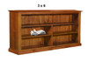 MUDGEE (AUSSIE MADE) STANDARD LOWLINE WITH 40MM FACINGS BOOKCASE COLLECTION - ASSORTED STAINED COLOURS - STARTING FROM $449