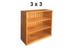 BUDGET (AUSSIE MADE) LOWLINE BOOKCASE COLLECTION - ASSORTED STAINED COLOURS - STARTING FROM $399