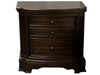 GLADSTONE 3 DRAWER BEDSIDE TABLE - 749(H) x 749(W) x 451(D) - BROWN