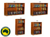 SUSSIE (AUSSIE MADE) LOWLINE BOOKCASE COLLECTION - ASSORTED STAINED COLOURS - STARTING FROM $399