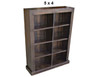 DERBY (AUSSIE MADE) CUBE LOWLINE BOOKCASE WITH 70mm FACINGS COLLECTION - ASSORTED STAINED COLOURS - STARTING FROM $399