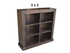DERBY (AUSSIE MADE) CUBE LOWLINE BOOKCASE WITH 70mm FACINGS COLLECTION - ASSORTED STAINED COLOURS - STARTING FROM $399