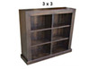 DERBY (AUSSIE MADE) CUBE LOWLINE BOOKCASE WITH 70mm FACINGS COLLECTION - ASSORTED STAINED COLOURS - STARTING FROM $399