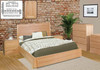KING SINGLE ANDRE (AUSSIE MADE) BED - TASSIE OAK COMBINATION - ASSORTED STAINED COLOURS