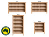 ROBINHOOD (AUSSIE MADE) LOWLINE BOOKCASE COLLECTION - ASSORTED STAINED COLOURS - STARTING FROM $399