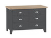 SPENCER (AUSSIE MADE) (TT-6DC-CH) 6 DRAWER LOWBOY CHEST - 850(H) X 1300(W)- ASSORTED STAINED COLOURS