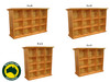 FEDERATION CUBIC (AUSSIE MADE) LOWLINE BOOKCASE COLLECTION - ASSORTED STAINED COLOURS - STARTING FROM $399