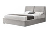 DOUBLE GEORGE GAS LIFT FABRIC BED - LIGHT GREY