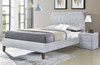 KING FABIANO VELVET FABRIC BEDFRAME - GREY